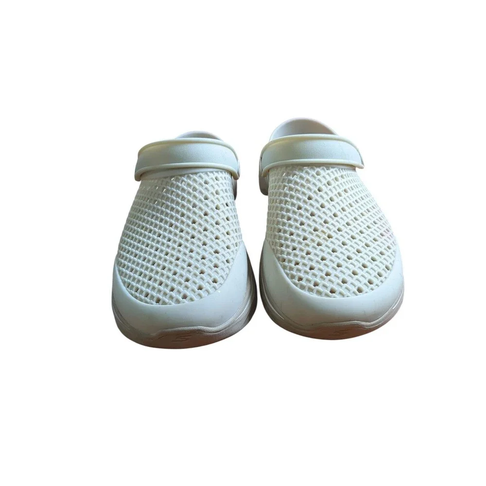 Skechers Women Go Walk Foamies Womens Size 10 Natural - Picture 4 of 10